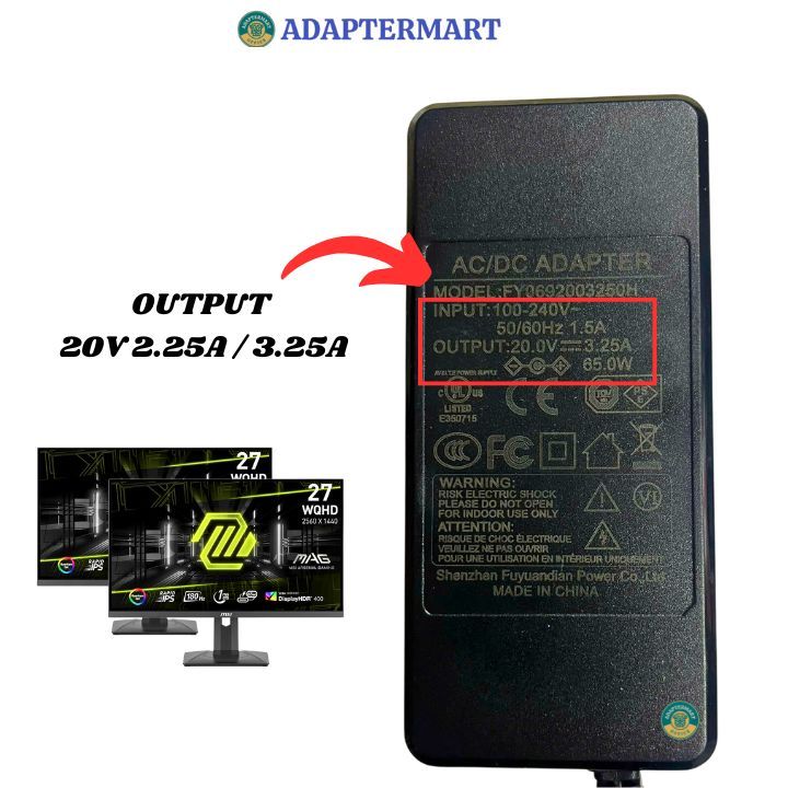 Power supply for MSI Optix G32C4 24V 65W Curved Monitor | Shopee Malaysia