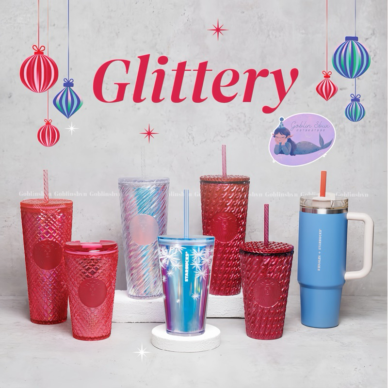 [Authentic] Starbucks GLITTERY COLLECTION CHRISTMAS 2024 Shopee Malaysia