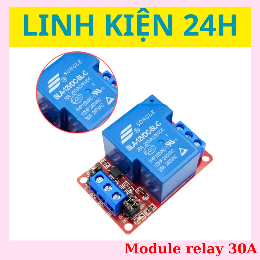 Module 1 relay With Opto Isolator H/L 12V 30A - Trigger relay - relay ...