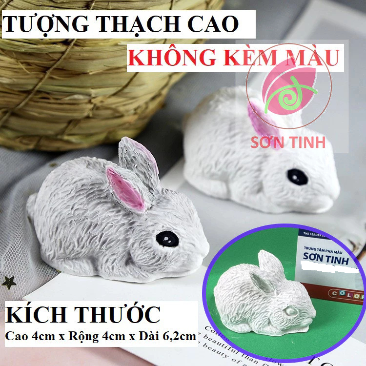 Colored statue, EASTER RABBIT painted plaster statue (Color not ...