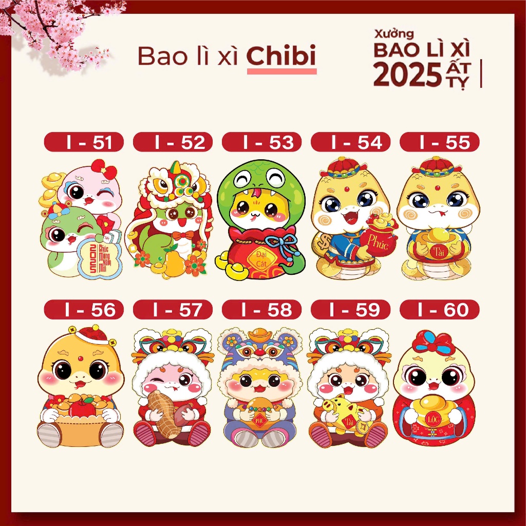 (CNY 2025) Chibi Red Packets Strawberry Bear, Labubu, Many Cartoon ...