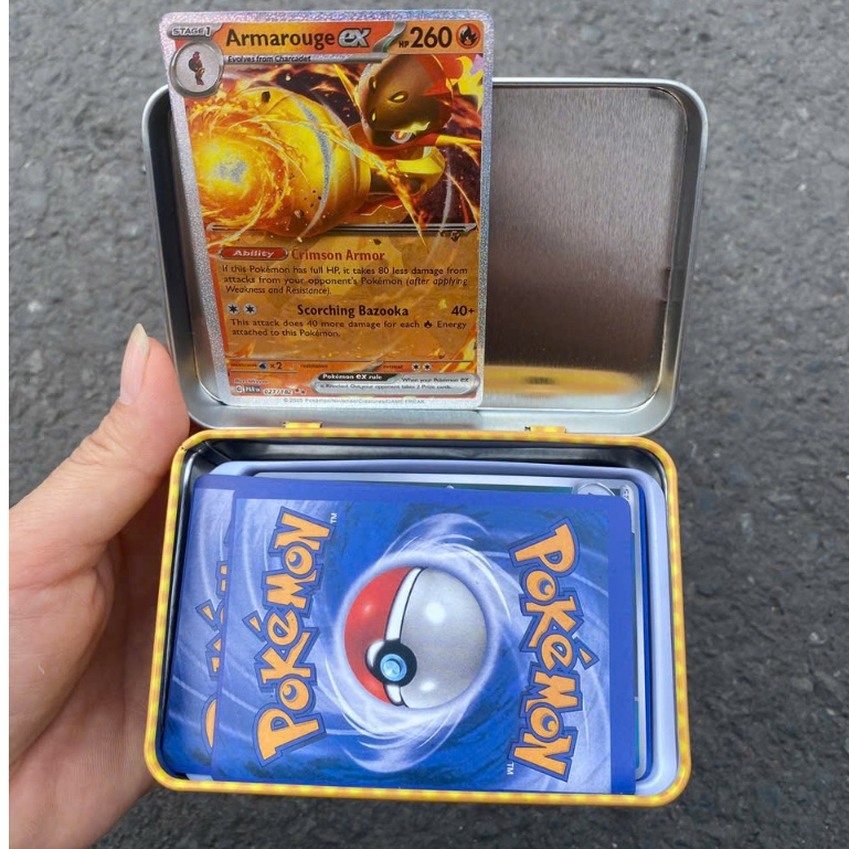 Pokemon Cards Have 42 Cards Iron Box Cards Have 1 Vip Card Children's ...