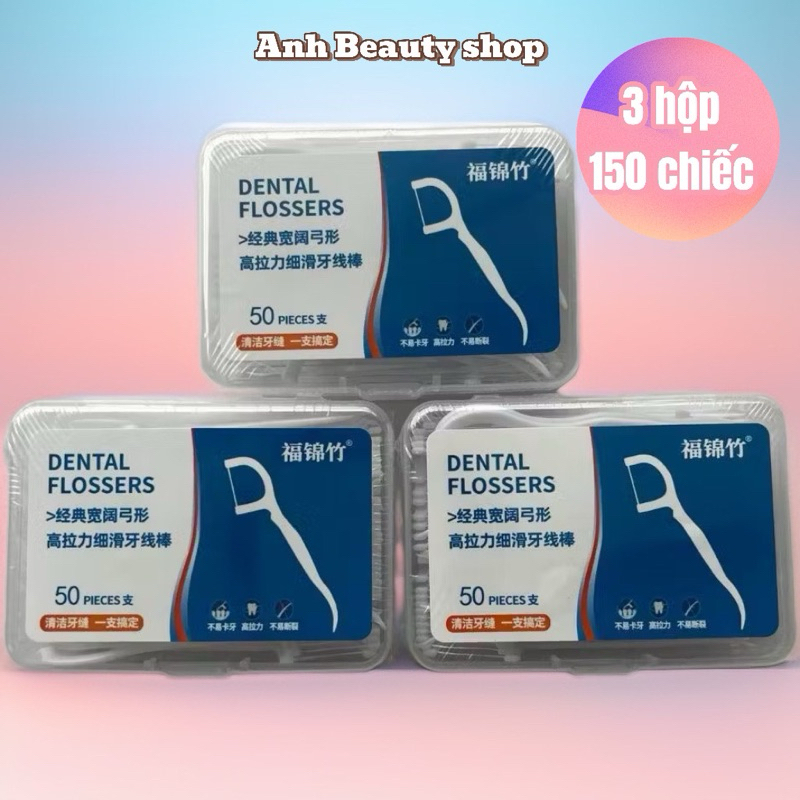 (Box Of 50pcs) Combo of 3 boxes of Dental Flossers, Dental floss ...