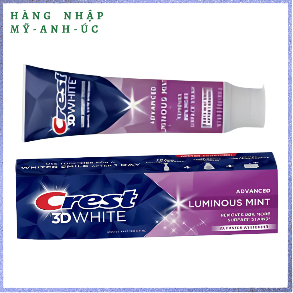 Crest 3D White Advanced Luminous Mint Toothpaste 104g | Shopee Malaysia