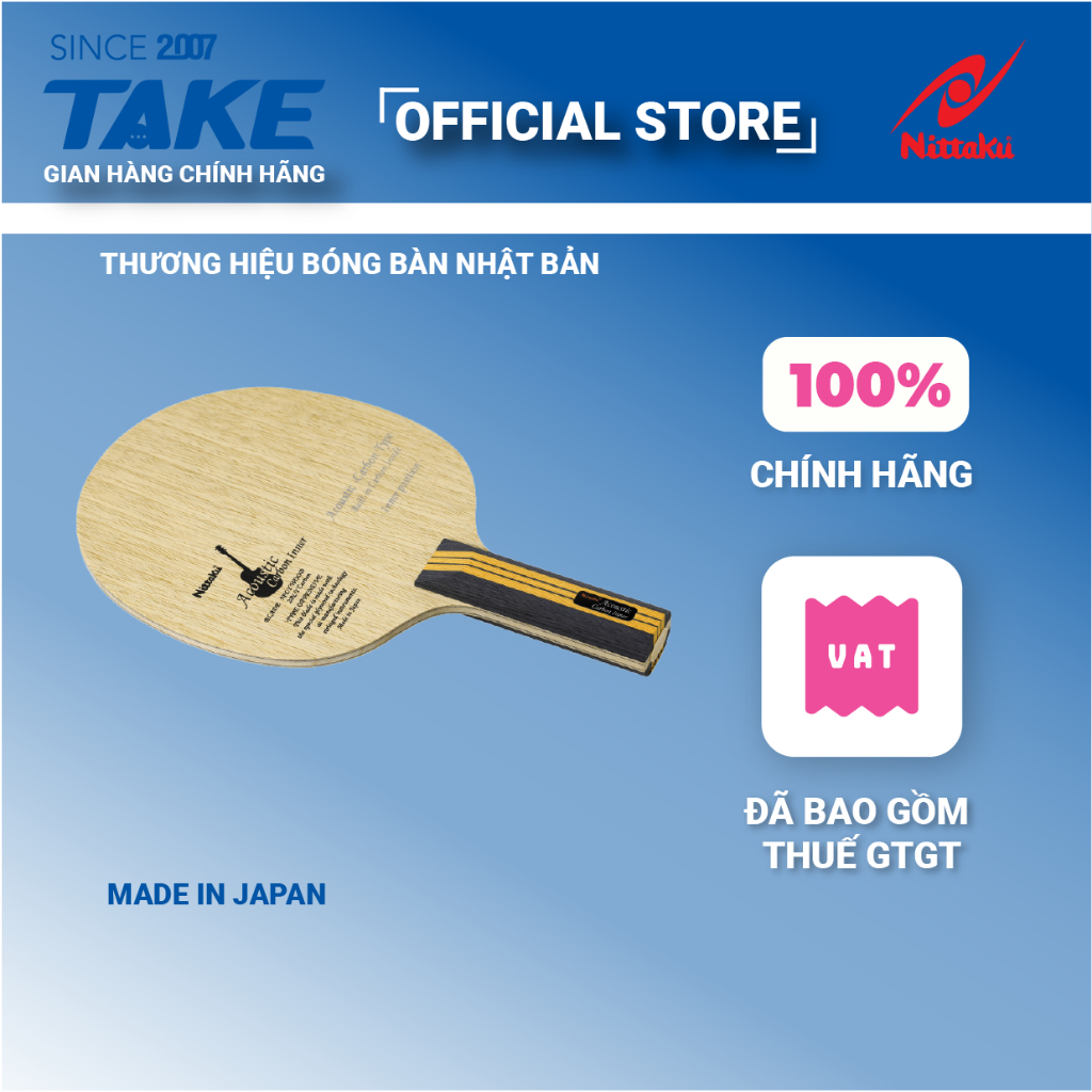 Genuine Nittaku ACOUSTIC CARBON INNER Table Tennis Racket MADE IN JAPAN ...