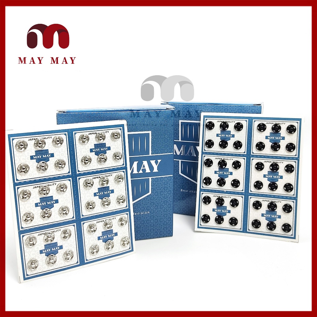 8mm MAY MAY brand ao dai buttons come in 2 colors, black and white ...
