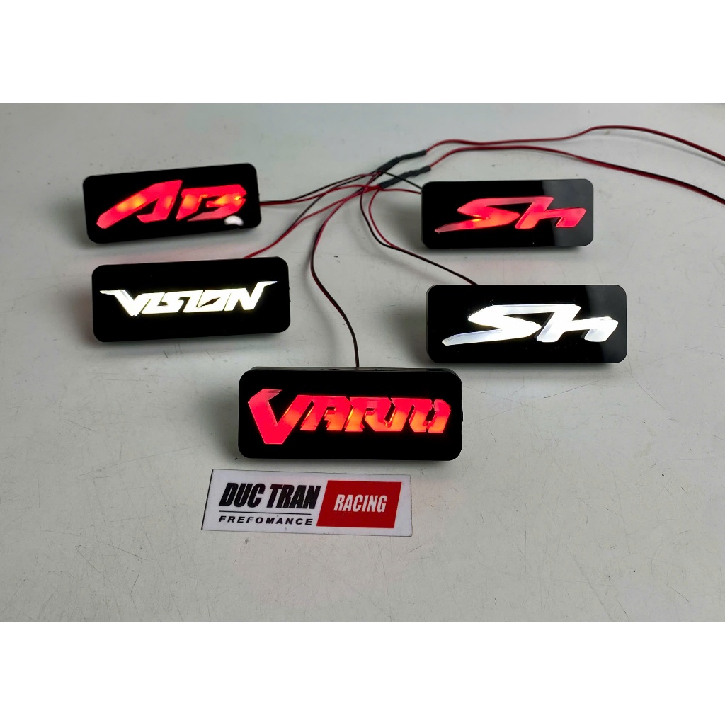 Embossed 3D LED license plate lights for SH, VARIO, CLICK, WAVE, FULED ...