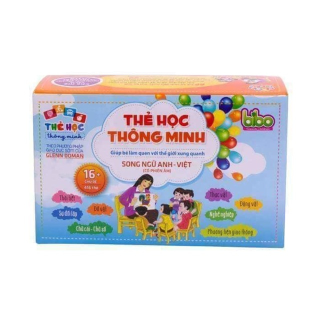 Smart learning card set for children (including 416 cards - 16 topics ...
