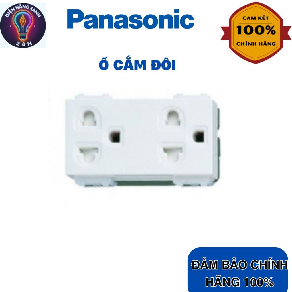 Panasonic 3-Prong Double Socket (WEV1582SW) GENUINE WIDE Series ...