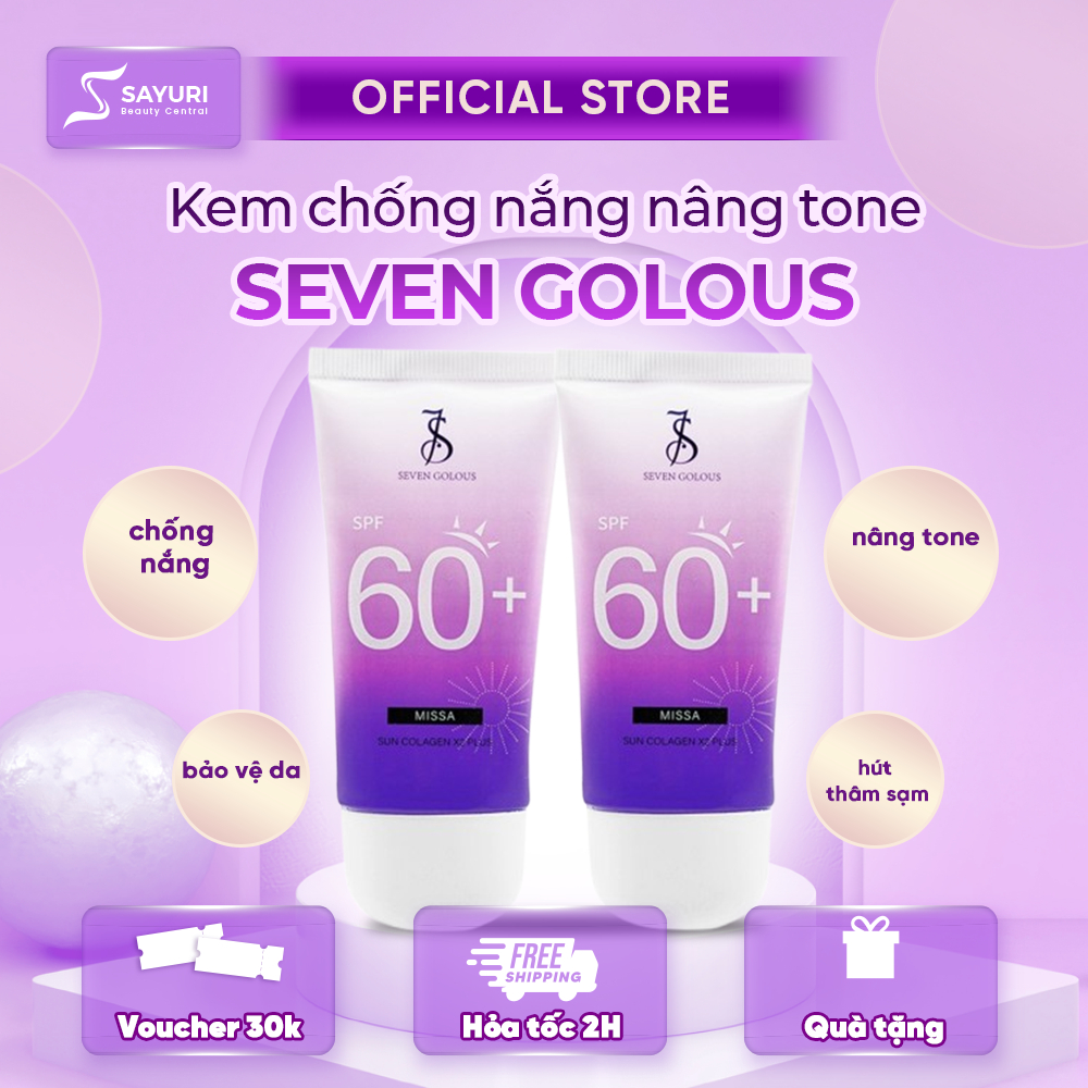 Seven GOLOUS Whitening Sunscreen - Korean Tone Lifting Sunscreen SEVEN ...