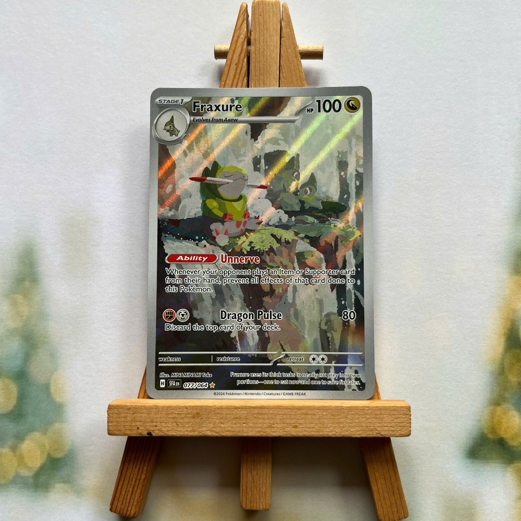 Pokémon TCG Fraxure 077/064 Illustration Rare Sv: Shrouded Fable