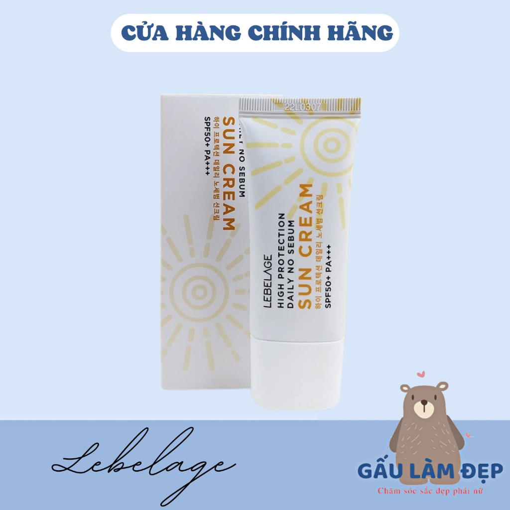 Lebelage High Protection Daily No Sebum Sun Cream SPF50+ - 50ml ...