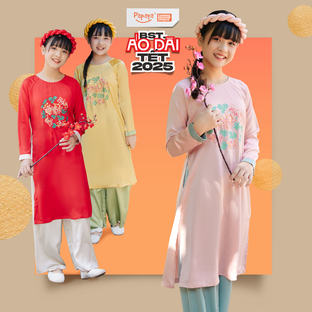 CNY Chippo Ao Dai Set made of soft silk material, new innovative design ...
