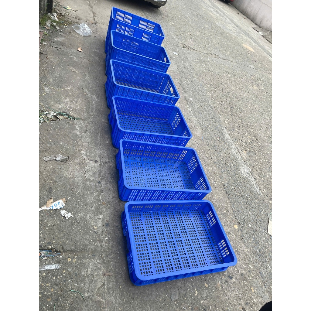 Open corrugated plastic basket for storing food, tools and components ...