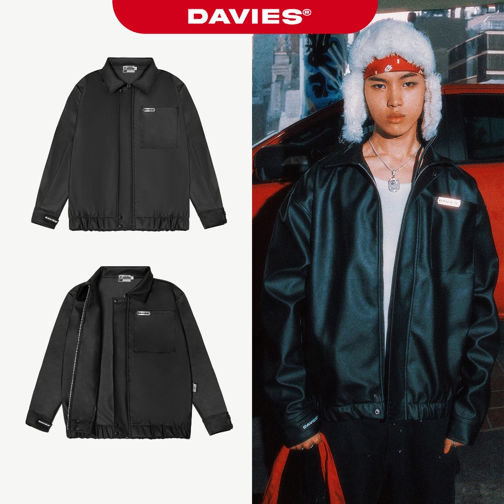 Davies Oversized Leather Jacket local brand for men and women Jacket ...