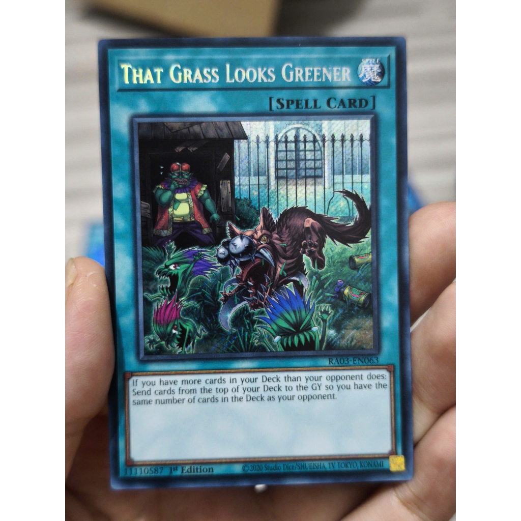 Yugioh Funny Shop] 1 card That Grass Looks Greener - RA03-EN063 | Shopee  Malaysia
