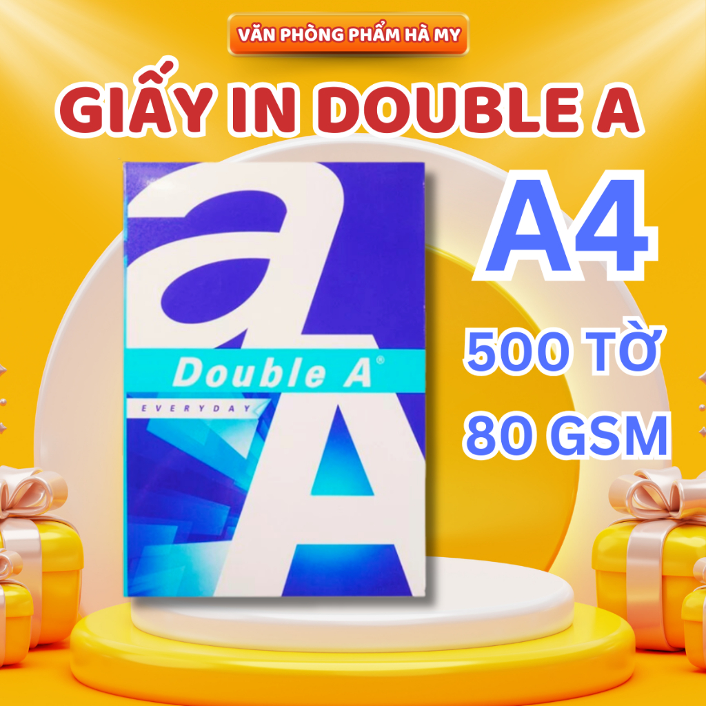 1 Ream 500 sheets of Double A Printing Paper 80gsm Genuine Thai A4 Size ...
