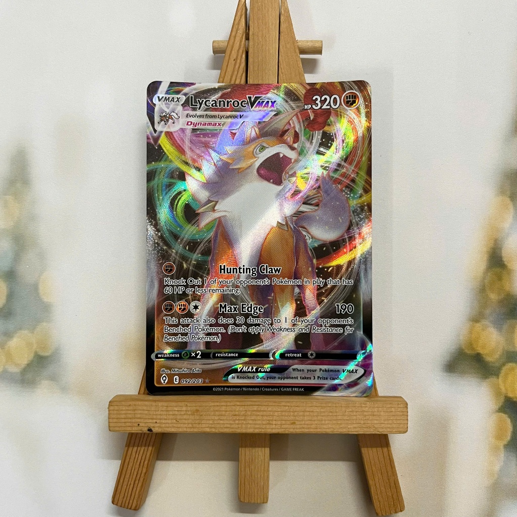 Lycanroc VMAX Ultra Rare Fighting Holo SWSH07: Evolving Skies #092/203