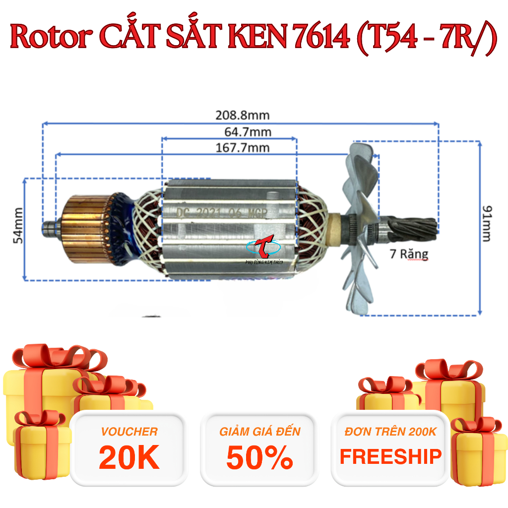 Rotor/ Rotor/iron cutting core Fefa 7614/ kaizen 9355 body 54 length ...