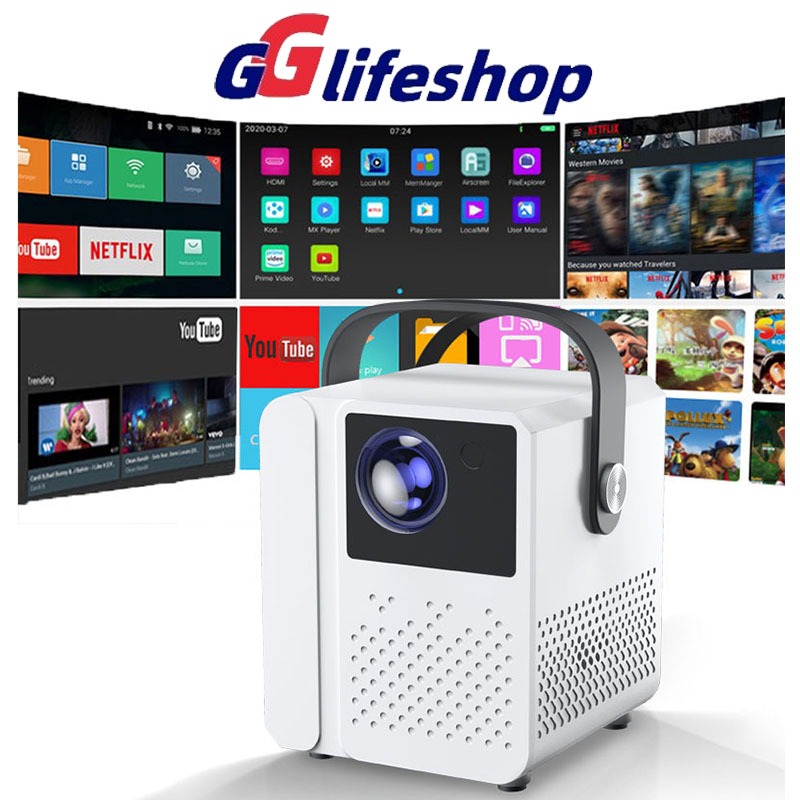 Mini Projector T2Pro Full HD 1080P Image, Android11 WiFi Operating ...