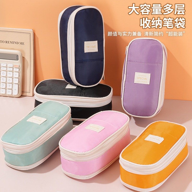 Special-anmily pen box with large volume and many compartments to hold ...
