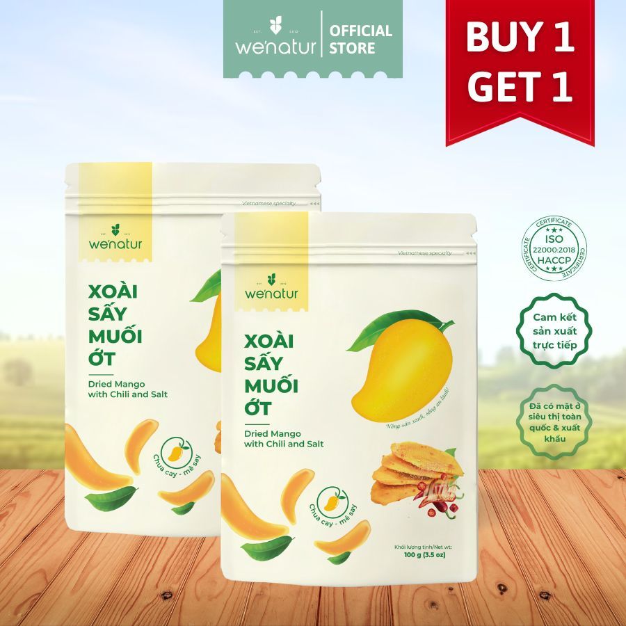 [BUY 1 GET 1 FREE] Combo of 2 Dried Mango with Salt and Chili 100g ...