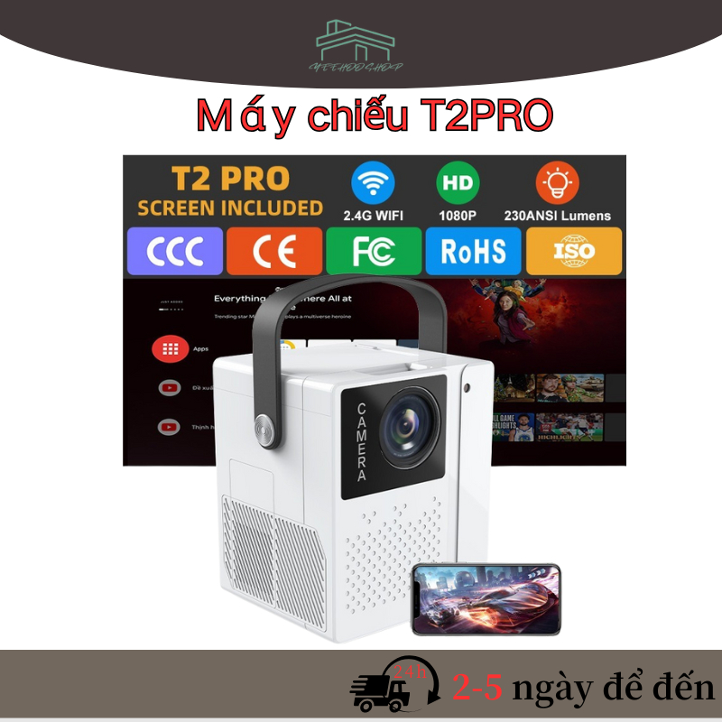 Android Smart Projector T2Pro Mini Portable Full HD 1080P 5G WiFi ...