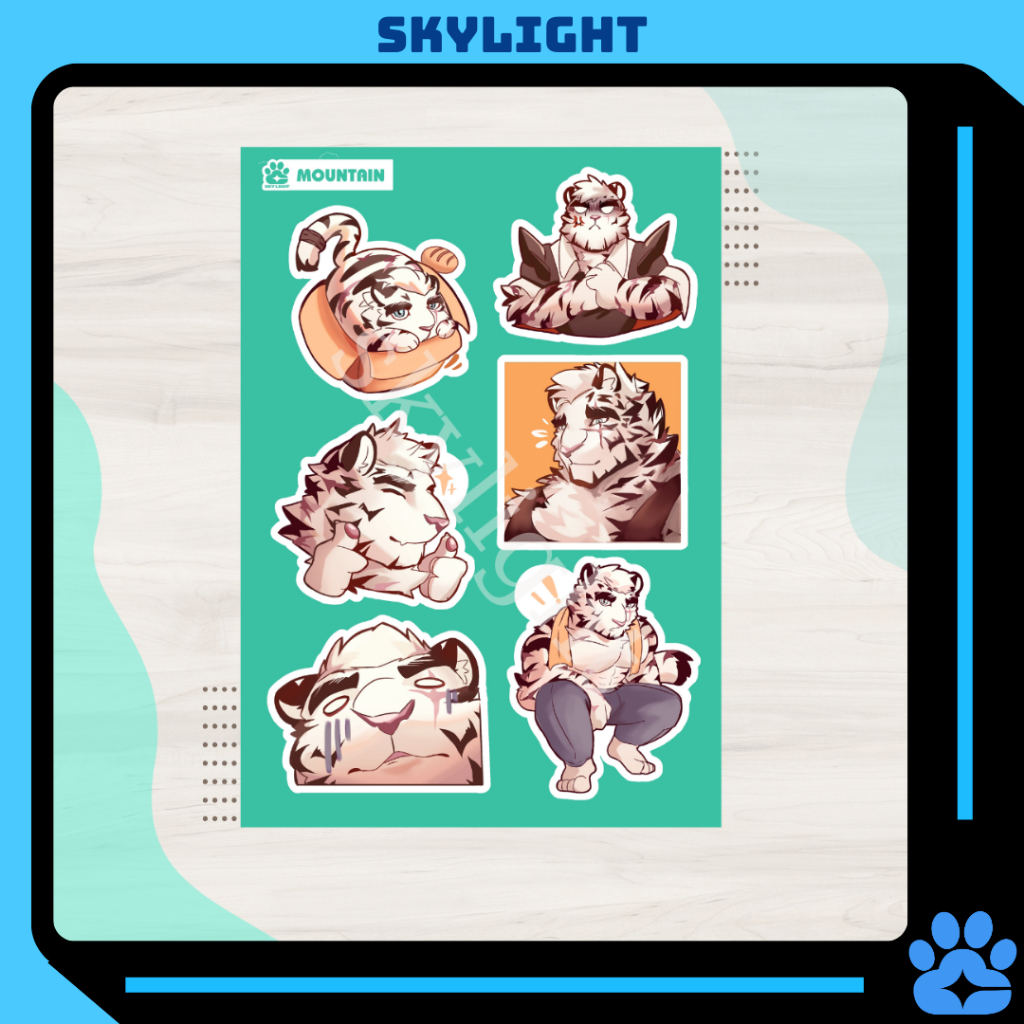 NO.18 MOUNTAIN 2 - Arknights - Sticker Furry Sheet A6 Waterproof Decal ...