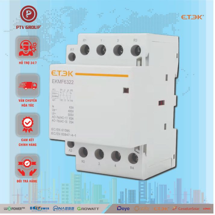 Contactor ETEK Switch 2NO 2NC 25A 63A Make ATS Fast Switch | Ptv GROUP ...