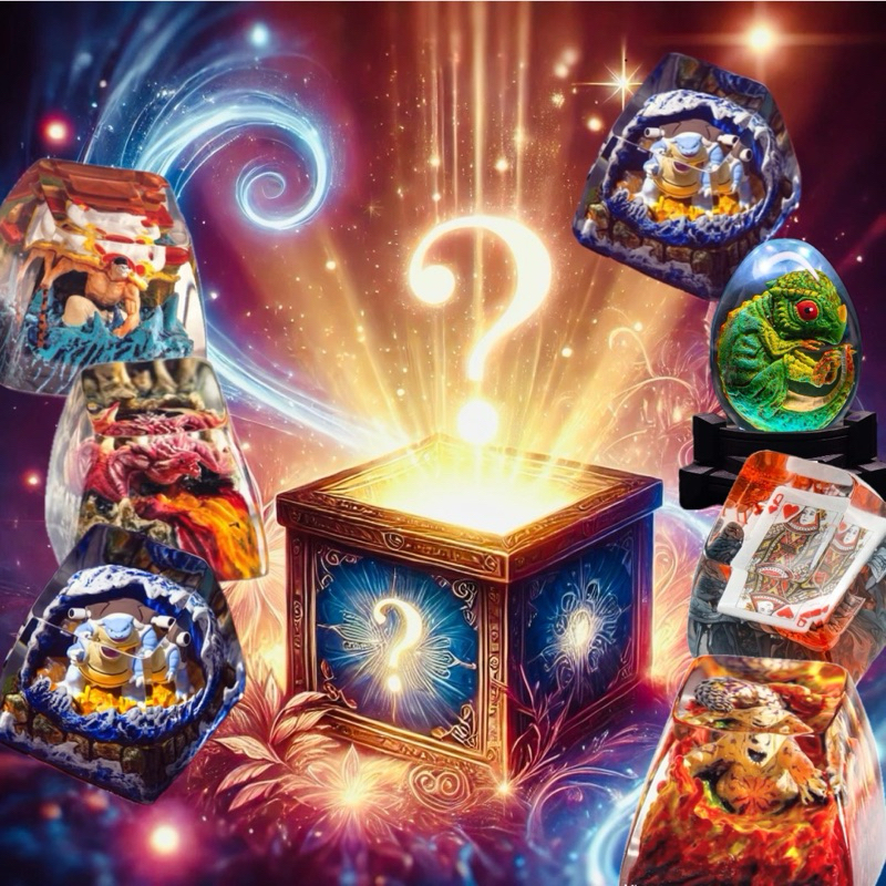 Random Keycap, Artisan Resin Epoxy Keycap Blind Bag (Random Box Keycap ...