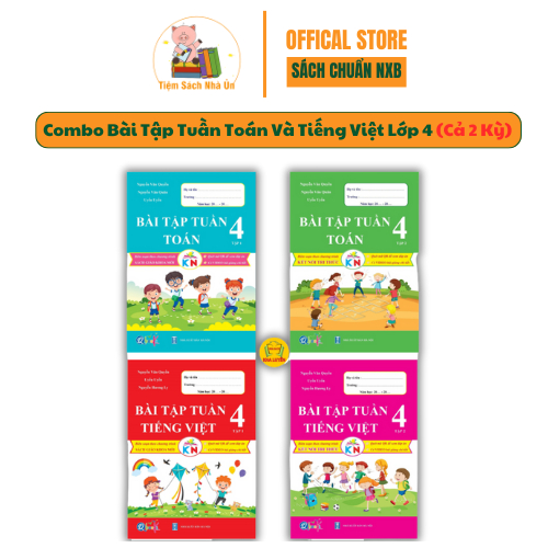 TRI Book - Math and Vietnamese Week Exercise Combo Grade 4 Connecting ...