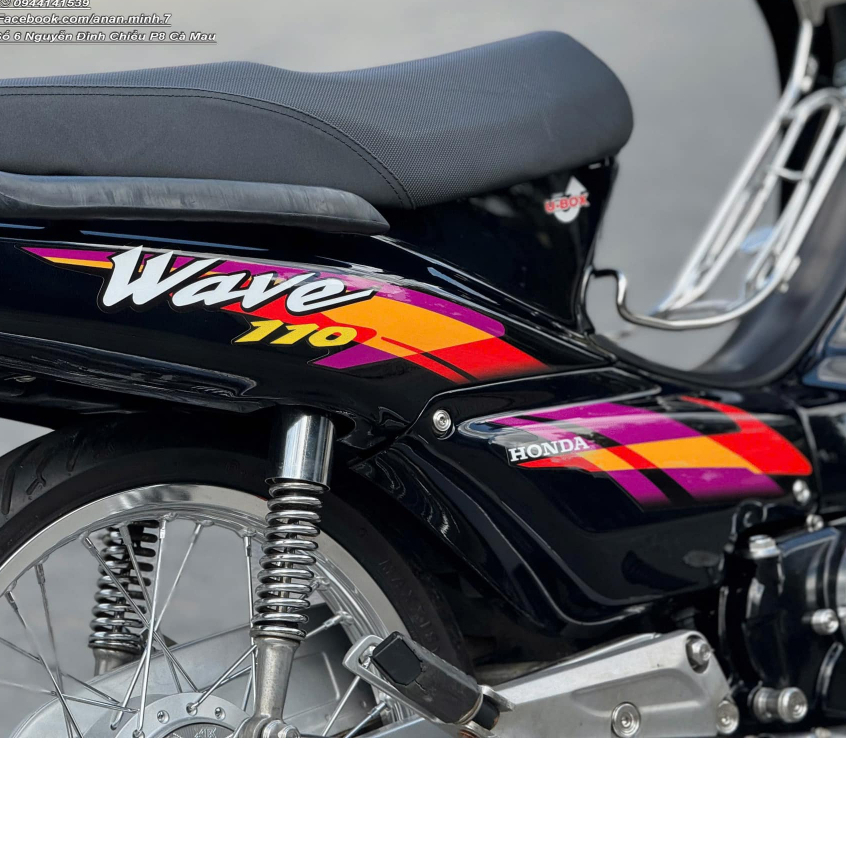 Wave S 110 CAR STICKER - SMALL WAVE FULL BLACK - HIGH QUALITY DESIGN ...