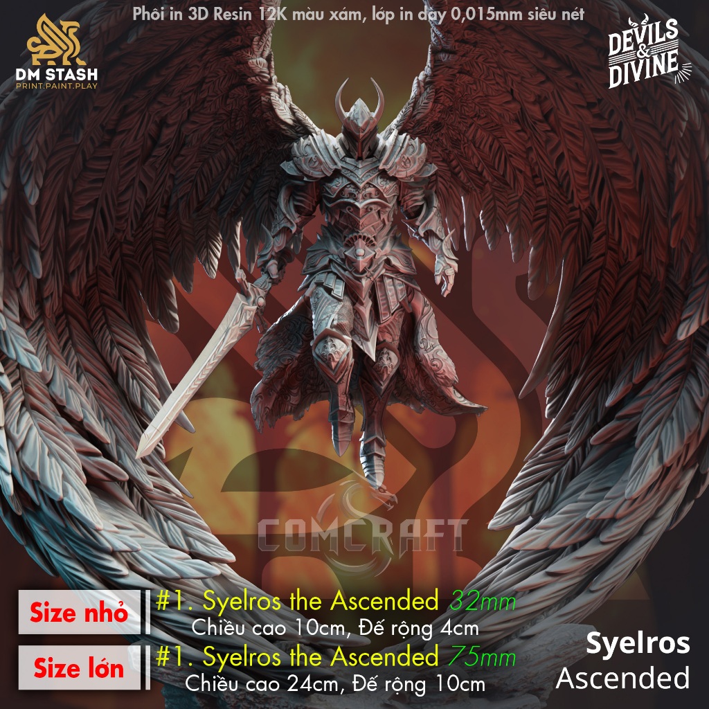 Dnd- Resin 3D printed embryo model Angel Devils package & Divine world ...