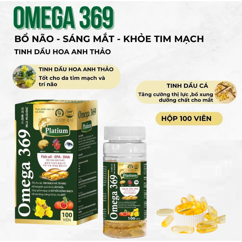 Omega 369 Platinum fish oil capsules, evening primrose essential oil ...