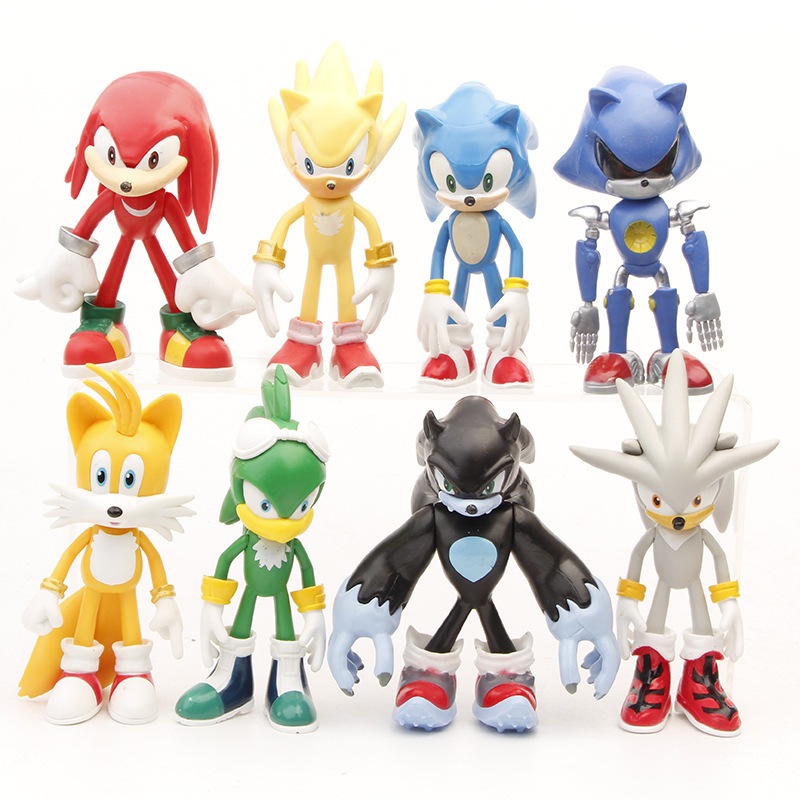 Speed Sonic the Hedgehog Cartoon Character Model, Set of 5 Characters ...