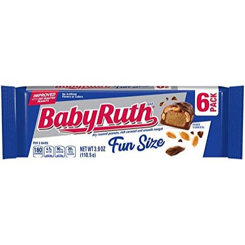[AMERICAN Product] Baby Ruth Milk Chocolate Candy - Mini Tray of 6 Bars ...