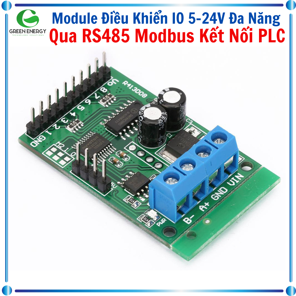 5-24v IO Control Module via RS485 Modbus PLC Connection (Supports AT ...
