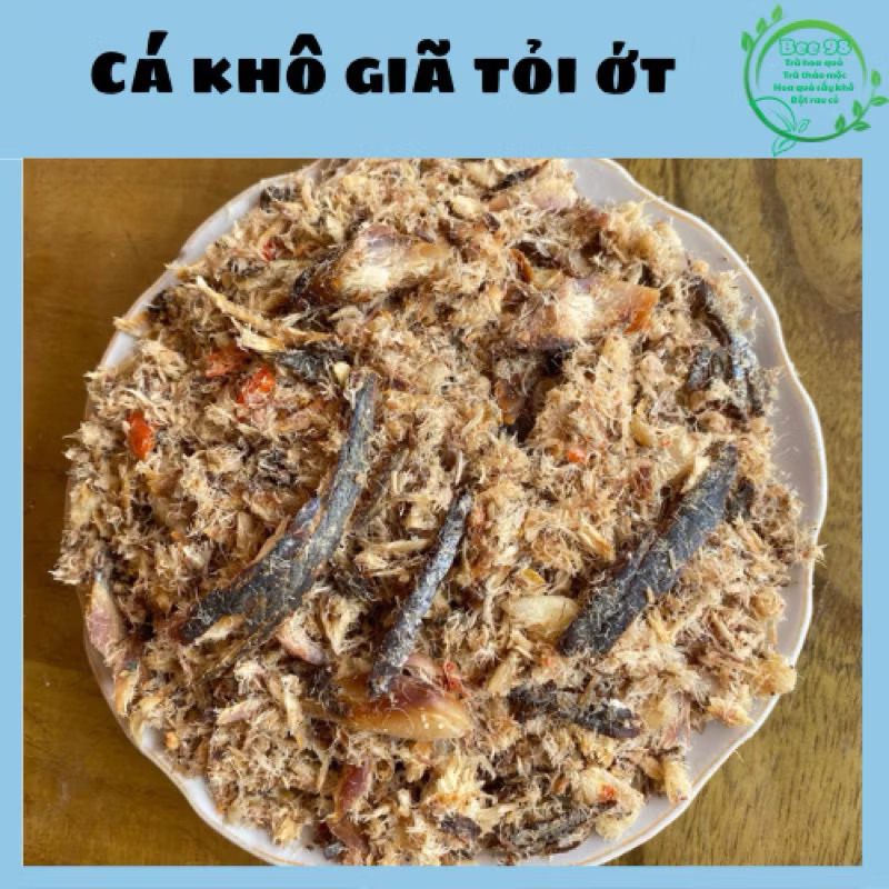 Dried fish pounded with garlic and chili, grilled fish pounded with ...
