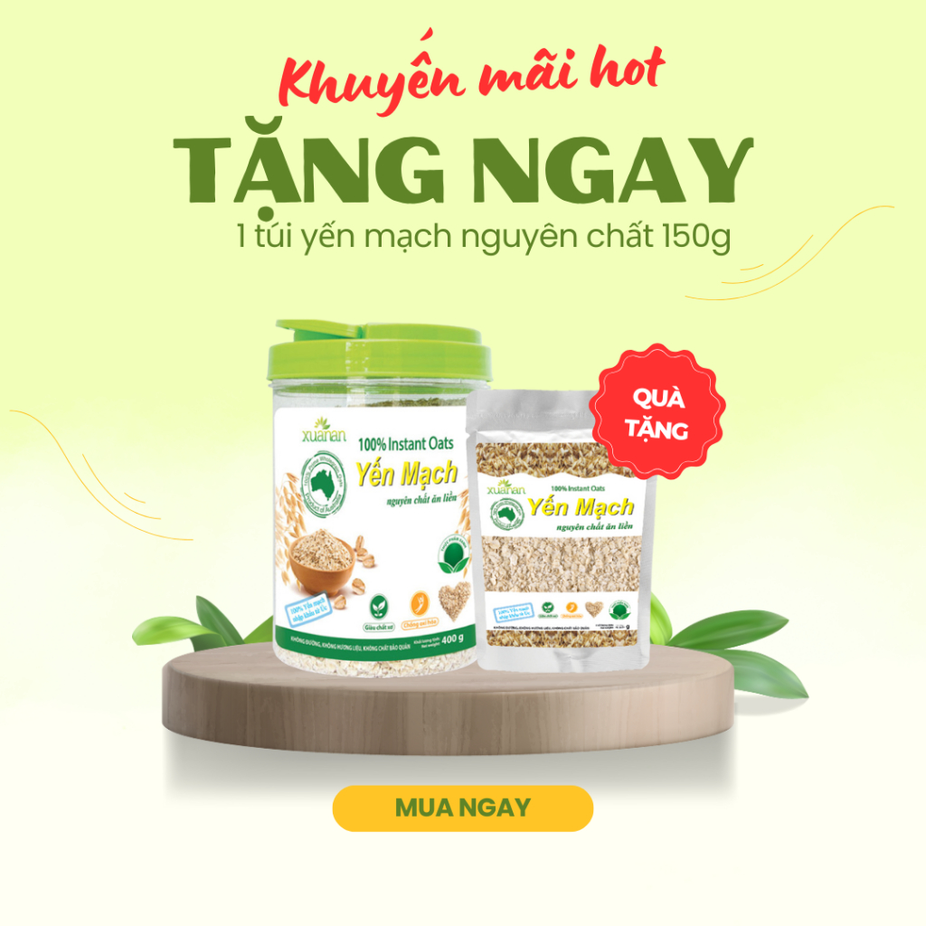 Xuan An Instant Pure Oats [no sugar] Box 400G (Including 1 Bag of Oats ...