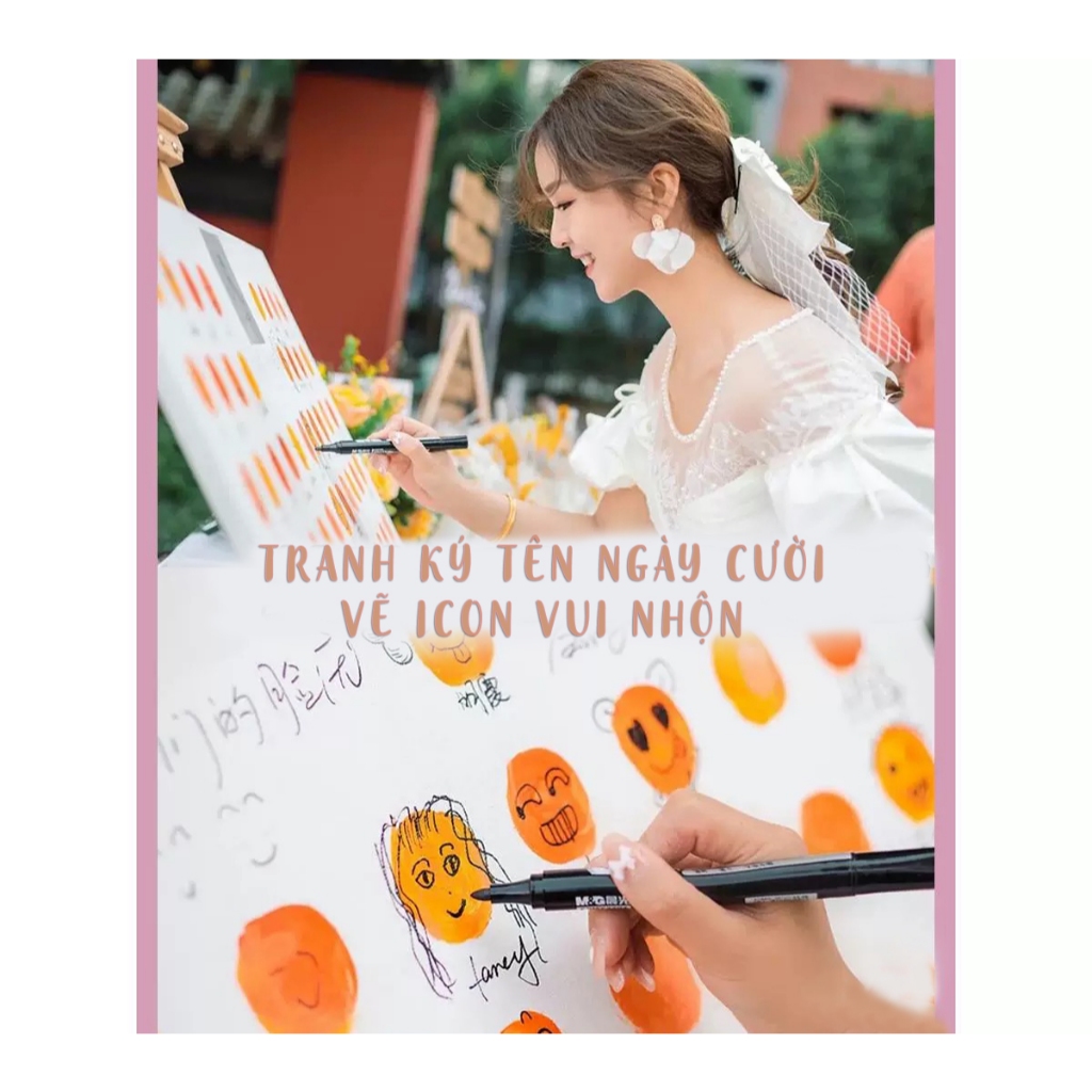 Funny wedding signature painting, wedding signature painting | Shopee ...