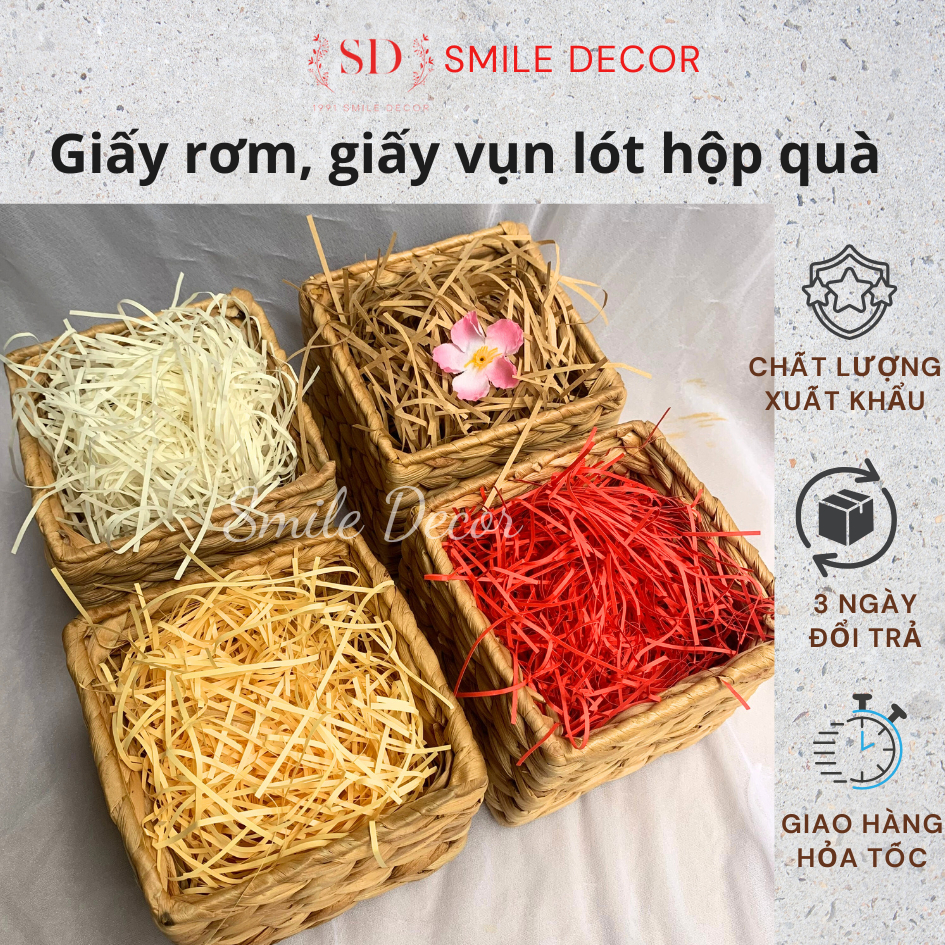 0.5 kg Giấy rơm giấy rối lót trang trí hộp quà tặng, giấy vụn chống sốc ...