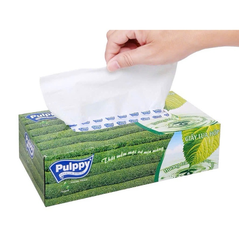 Pulppy Tissue Box Tea Flavor Retractable Tissue Paper 100 Sheets 2 ...