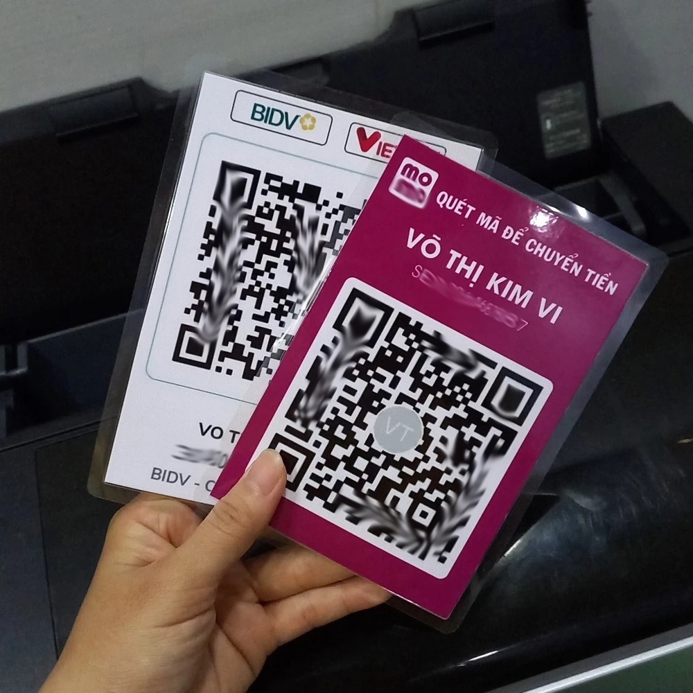 Print QR code cards as required, 2 sides, laminated with waterproof ...