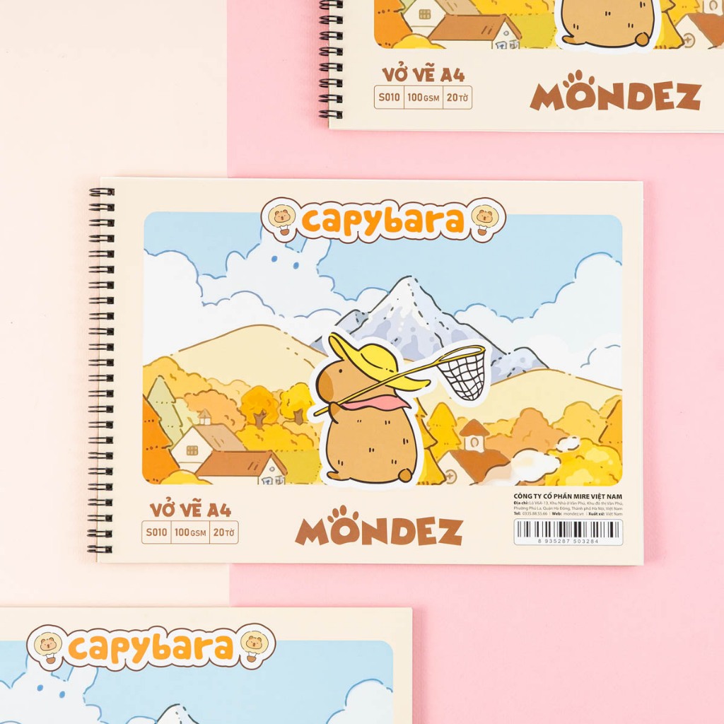 A4 Capybara Drawing Notebook, MONDEZ Fine Art Drawing Notebook 20 ...