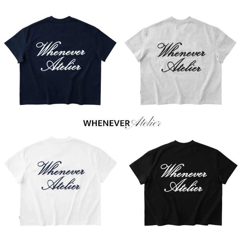 WHENEVER SS25 EMBROIDERED LOGO T-shirt EMBROIDERED Front and Back (Free ...