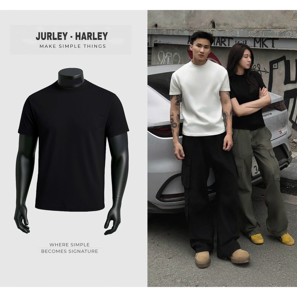 Clean Fit T-shirt for Men and Women, Modern Form, Round Neck, Non-Tight ...