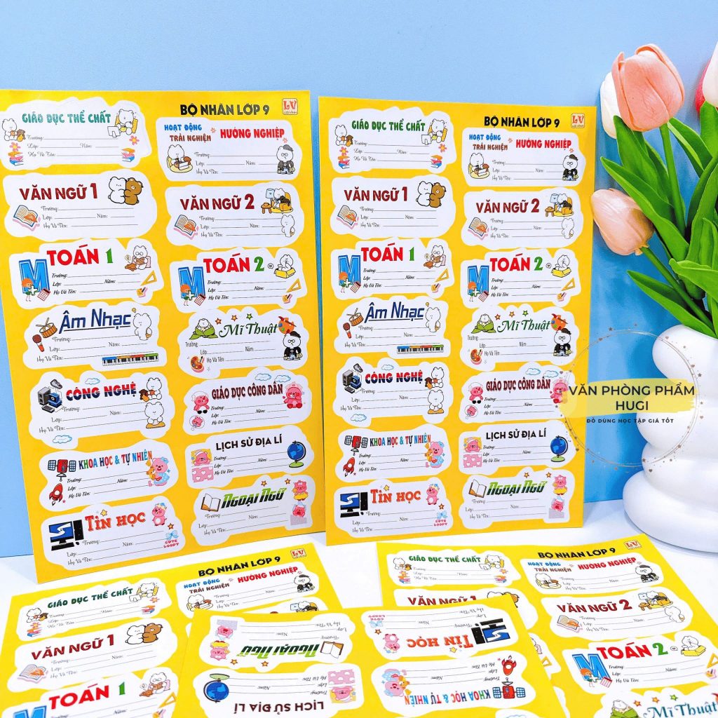 Name Stickers for Grades 1 to Grade 9 Conveniently Designed According ...
