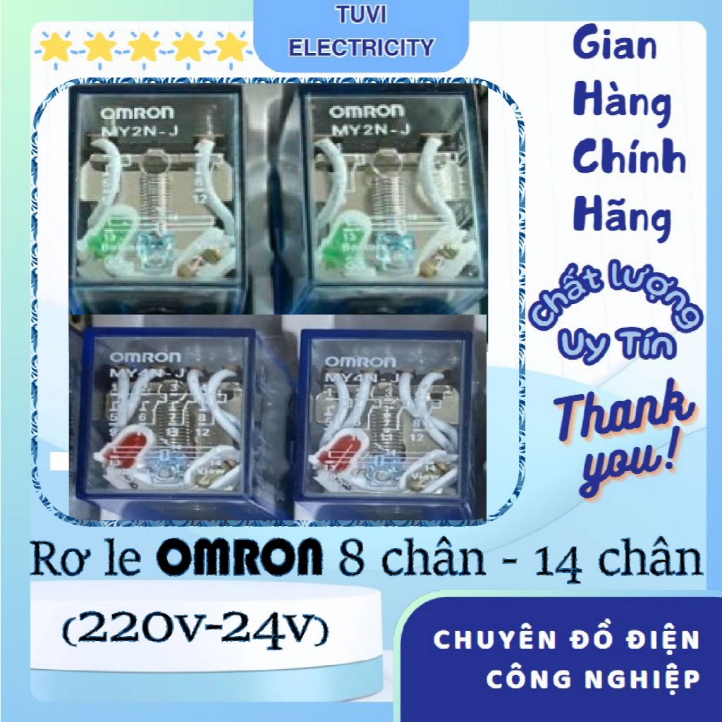 (OMRON) MY4N-J 14-pin intermediate relay, 8 large and small pins ...