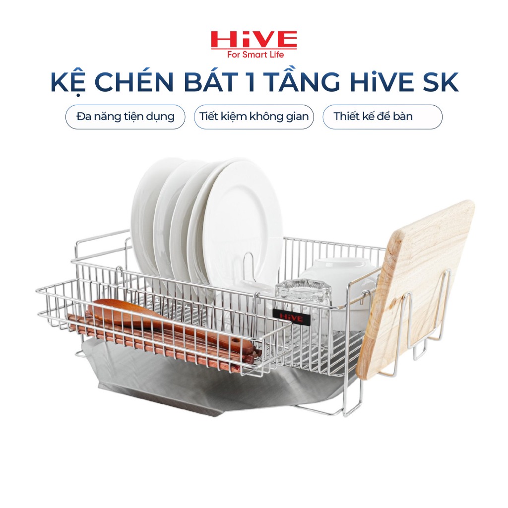 HiVE SK New 1-tier dish rack stainless steel rack kitchen rack | Shopee ...