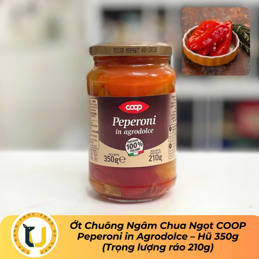 Sweet and sour pickled red chili with Italian flavor COOP PEPPERONI in ...